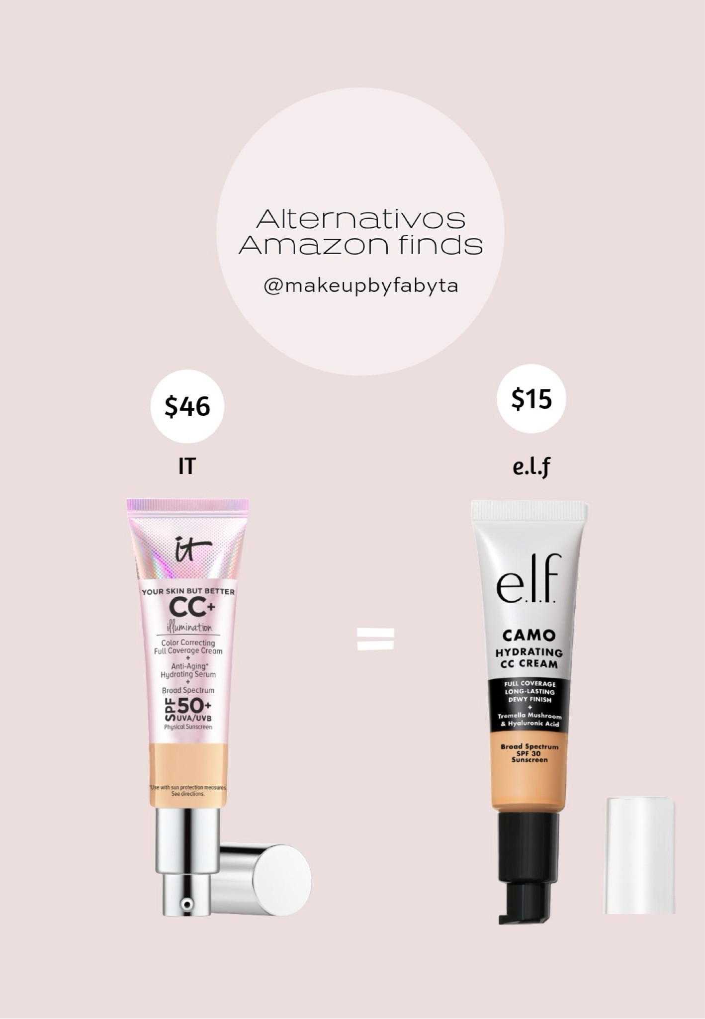 Son idénticos los probé 😍

Dime si eres de los que te gustan los CC bueno este es full cover la diferencia es que uno tiene spf 50 y el otro 30 

#LTKSaleAlert #LTKBeauty