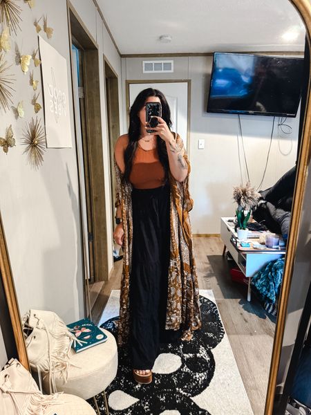 Graduation outfit for my youngest child’s pre-k graduation 

Kimono - three birds nest (use the code kimmymanzo to save) 

Boho style 
Summer outfit 
Wide leg pants 
Free people style 

#LTKFindsUnder100 #LTKMidsize #LTKStyleTip