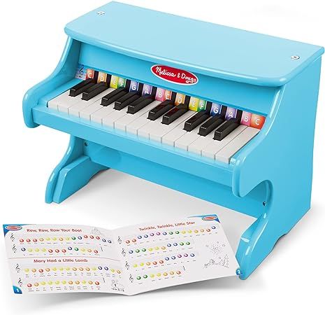 Melissa & Doug Learn-to-Play Piano With 25 Keys and Color-Coded Songbook - Blue | Amazon (US)