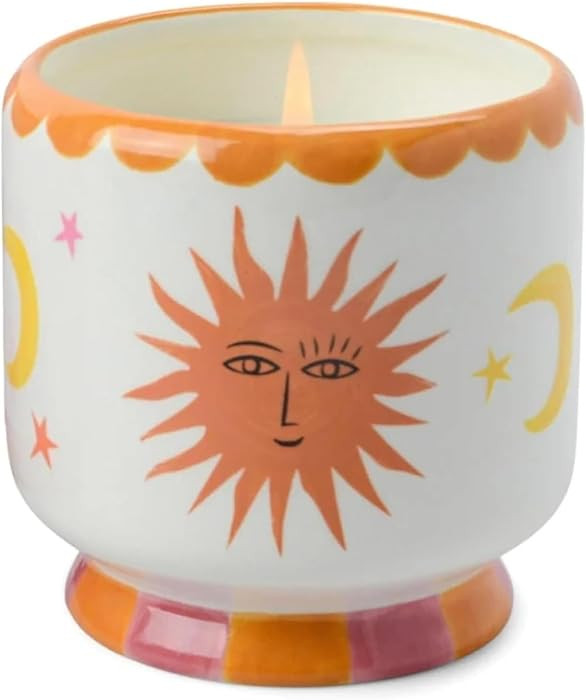 Paddywax Scented Candles Dopo Hand-Painted Ceramic Luxury Artisan Candle, 8-Ounce, Sun - Orange B... | Amazon (US)