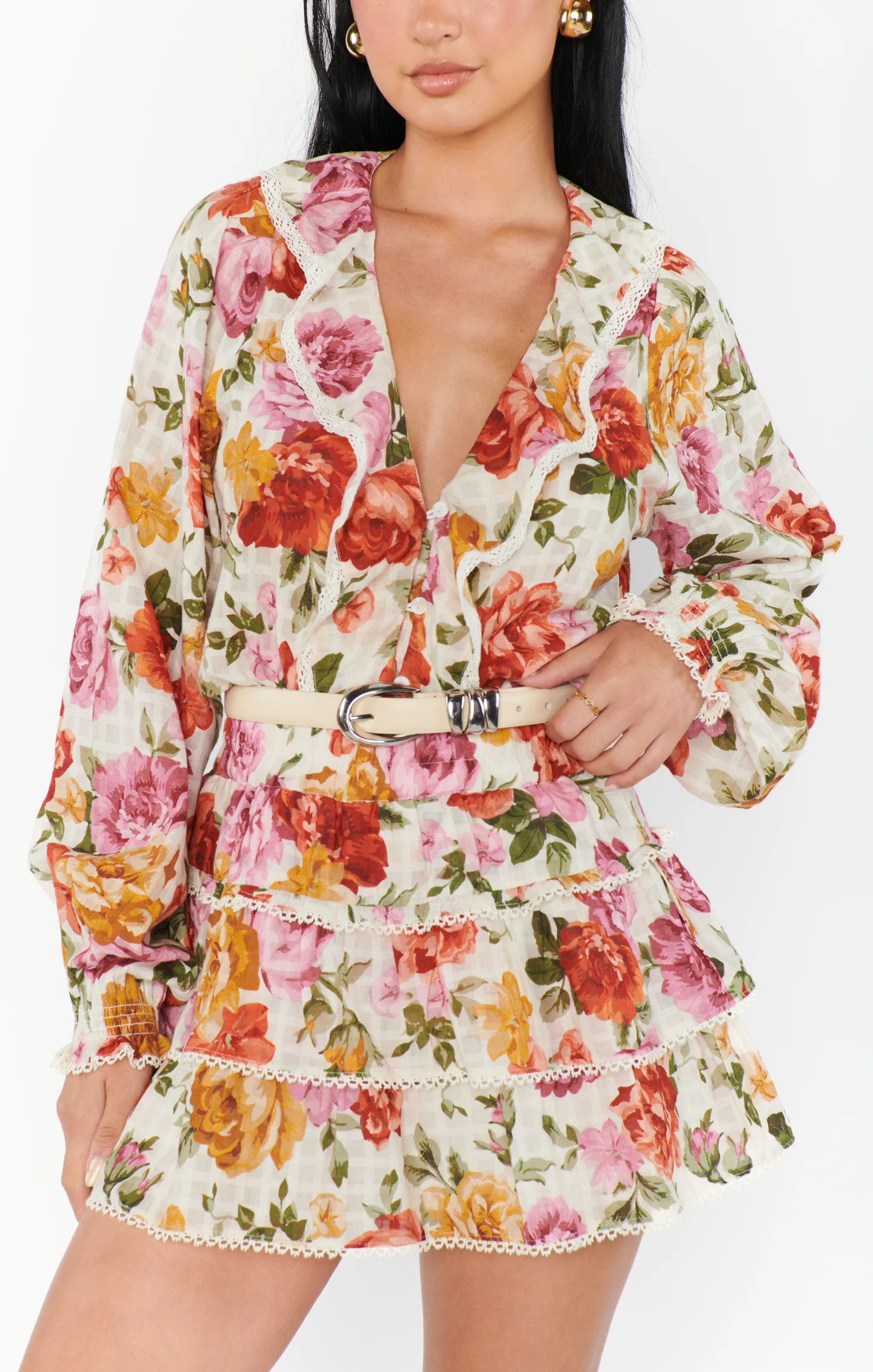 Nat Skort ~ Ivory Hillside Floral | Show Me Your Mumu