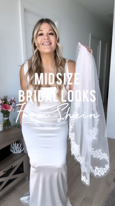 @shein_us @sheinofficial Midsize Wedding Inspo for my brides to be!  Use Coupon Code: Q2olivia15 (15% off!) 🤍💍 
Wedding Dress - Size XL
Tube Dress - Size XL
Floral Dress - Size 0XL
Ruffle Dress - Size 0XL

#LTKunder50 #LTKwedding #LTKcurves
