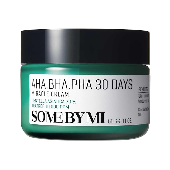 SOME BY MI AHA BHA PHA 30 Days Miracle Cream - 2.02Oz, 60ml - Made from Tea Tree Water for Sensit... | Amazon (US)
