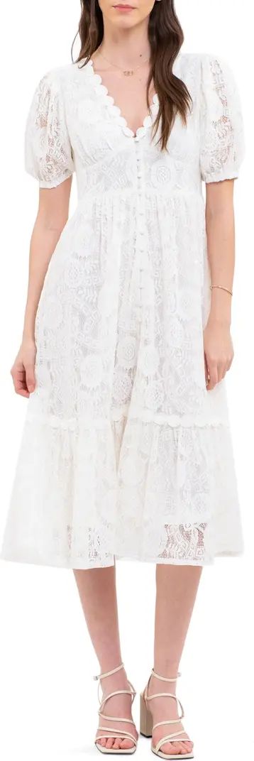 Blu Pepper Lace Short Sleeve Maxi Dress | Nordstromrack | Nordstrom Rack