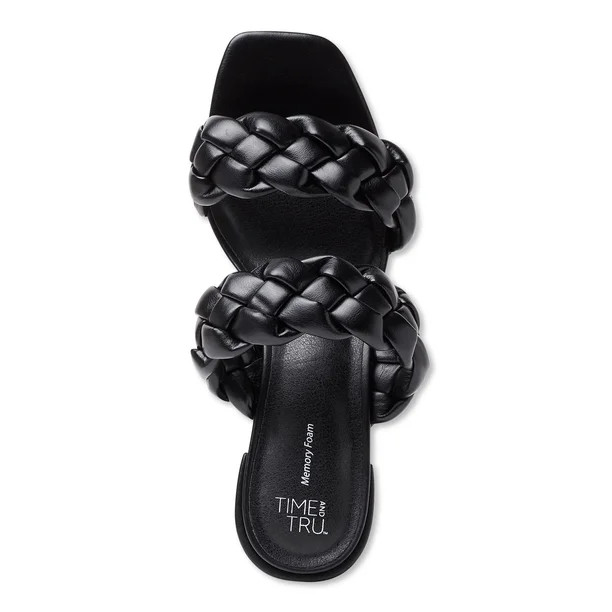 Time and Tru Women's City Braided Heel Sandals | Walmart (US)