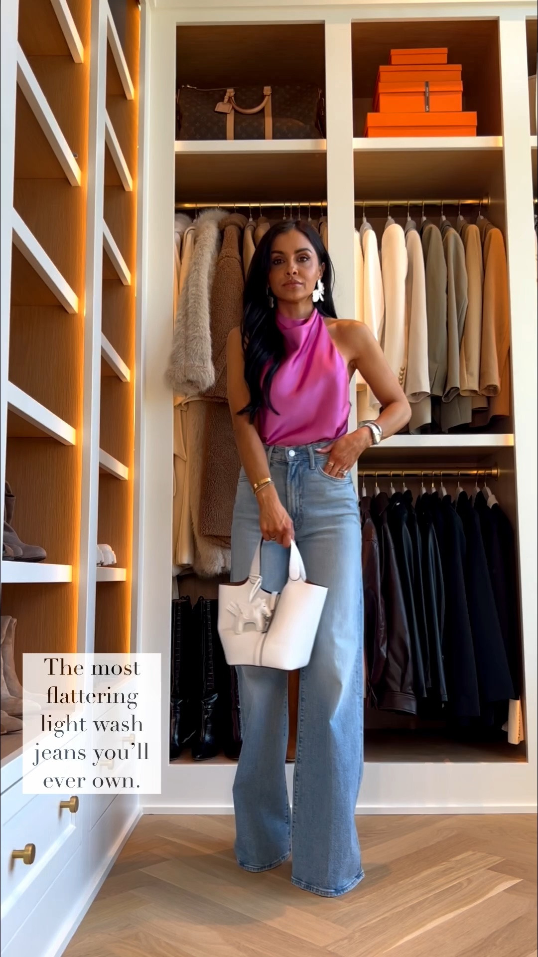 Last week’s best sellers Mother denim wearing a 24

The most flattering jeans paired with a zara pink halter top and a white Hermes tote from Amazon. Summer date night, summer wardrobe essentials, vacation outfits

#LTKootd #LTKOver40 #LTKPetite