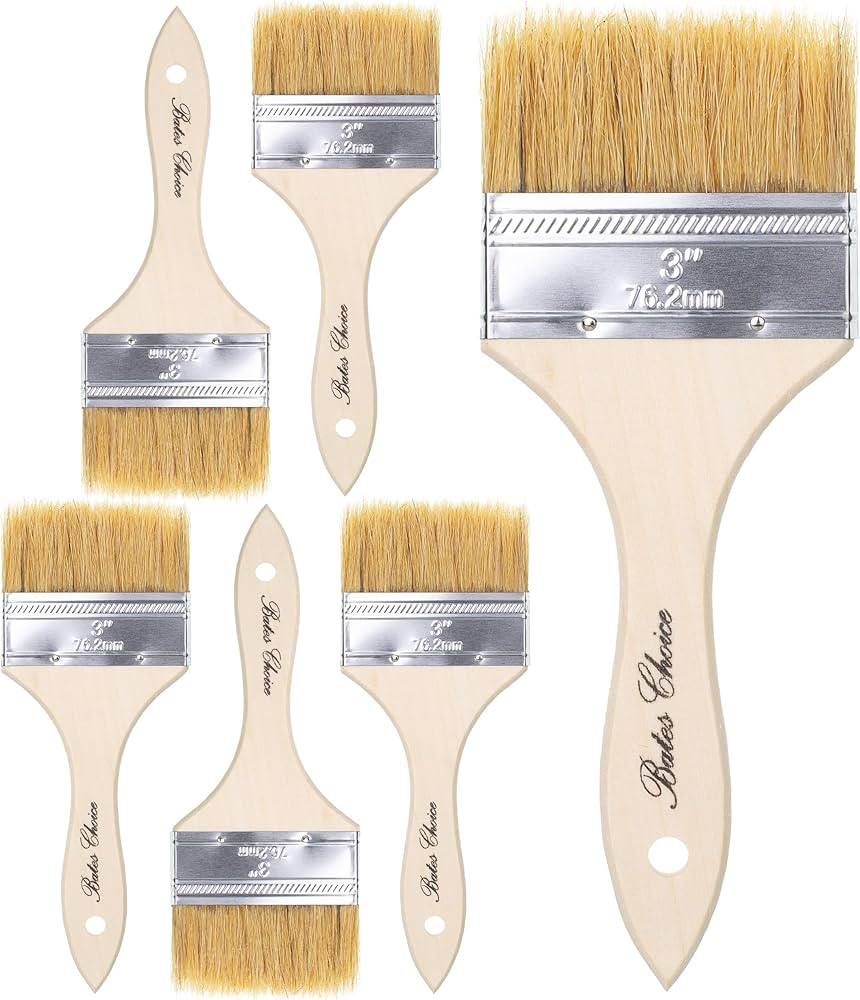 Bates- Chip Paint Brushes, 3 Inch, 6 Pack, Chip Brush, Brushes for Painting, Paint Brushes, Stain... | Amazon (US)