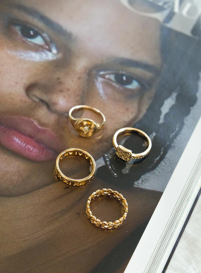 Love Parade Ring Set Gold | Princess Polly US