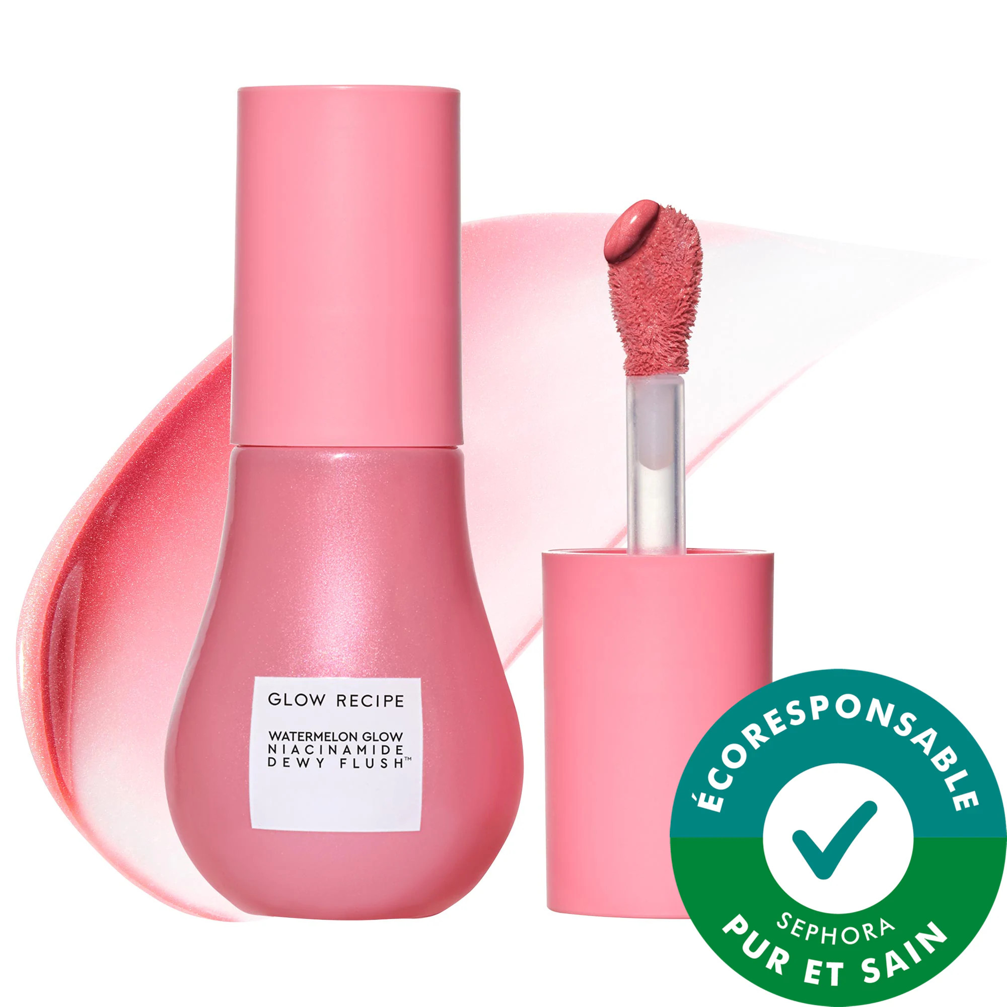 Glow Recipe Watermelon Glow Dewy Flush: fard à joues illuminateur avec niacinamide Watermelon Flush .4 oz / 12 ml | Sephora (US)
