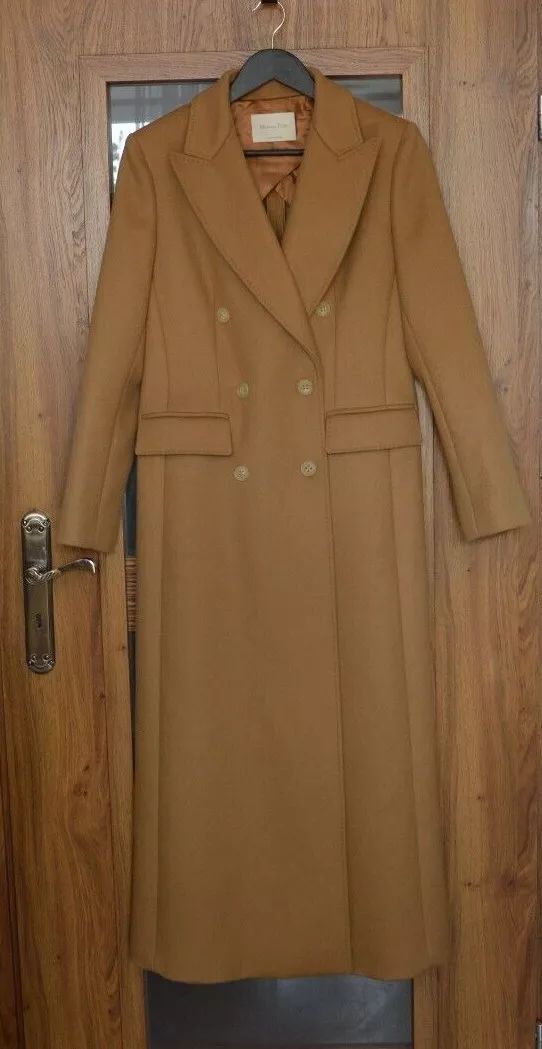 Massimo Dutti Limited Edition Buttoned Cashmere Wool Coat Camel Kate Royal EU 40  | eBay | eBay US