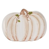 One Holiday Way 8-Inch Ceramic White Fall Heirloom Pumpkin Plate – Decorative Thanksgiving Appetizer | Amazon (US)
