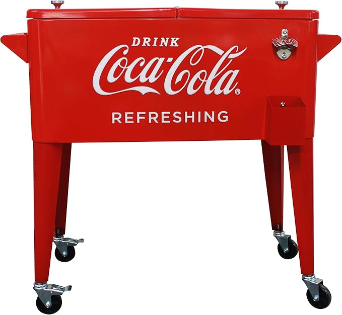 Leigh Country Coca-Cola 80-Qt Cooler, “Refreshing”, with Rolling Wheels for Outdoor/Patio/Por... | Amazon (US)
