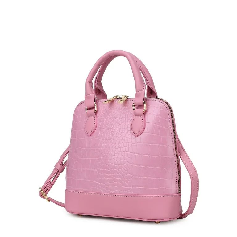 MKF Collection Kennedy Vegan Leather Women's Small Crossbody Satchel Handbag by Mia K., Pink | Walmart (US)