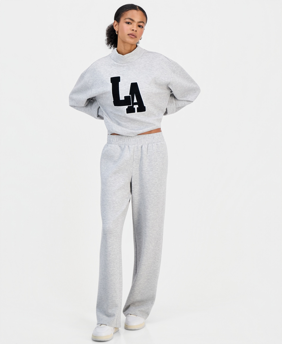 Fvr Drm Juniors' High Rise Pull On Scuba Sweatpants - Heather Grey | Macy's