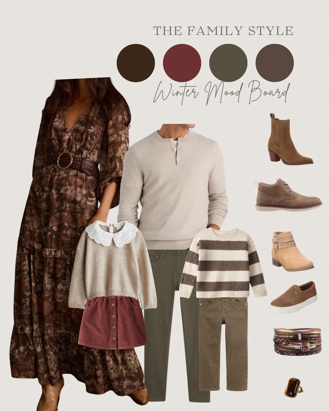 Fun moody winter family style. Loving the mix of florals and stripes and the fun details and textures in daughters outfit ✨

#LTKFamily #LTKSeasonal