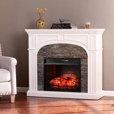 Boylston Infrared Electric Fireplace Finish: White | Wayfair North America