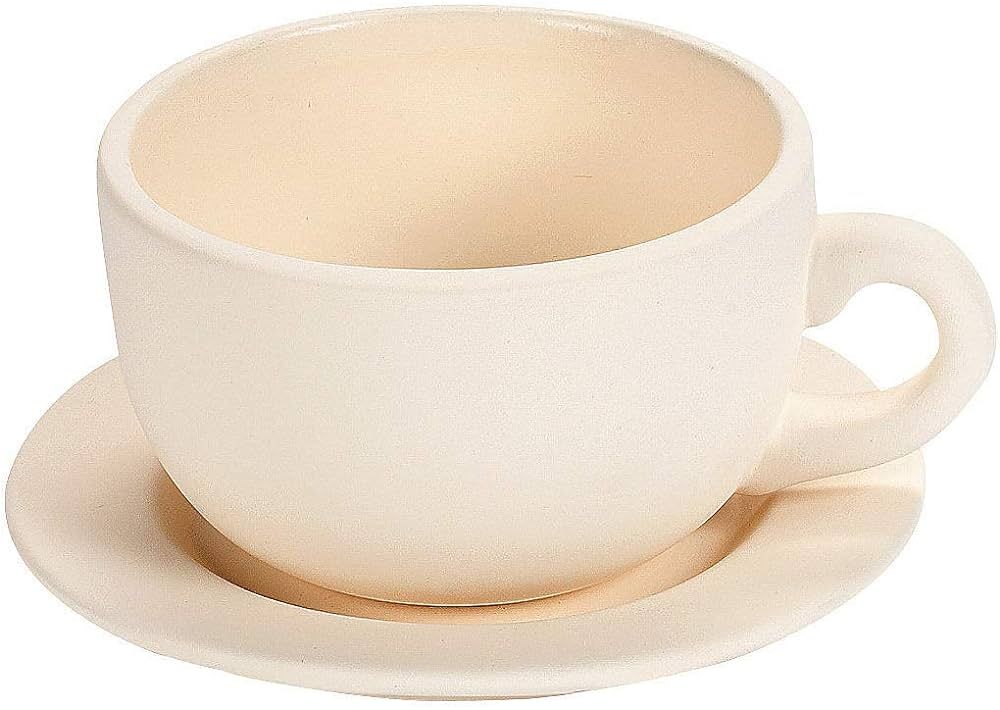 Fun Express DIY Teacup Planter with Saucer - Makes 6 - Ceramic Crafts and Kids Do it Yourself Pro... | Amazon (US)