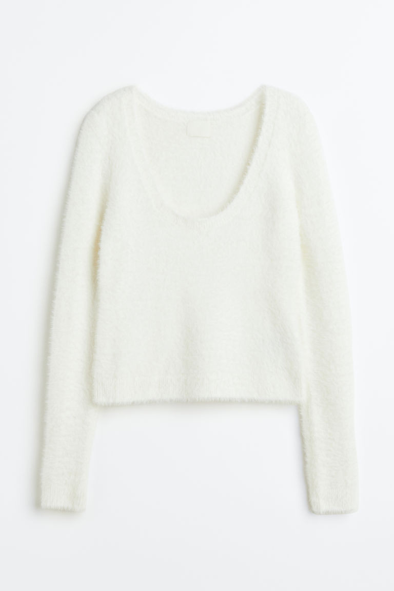 H & M - Flauschiger Pullover - Weiß - Damen | H&M (DE, AT, CH, NL, FI)