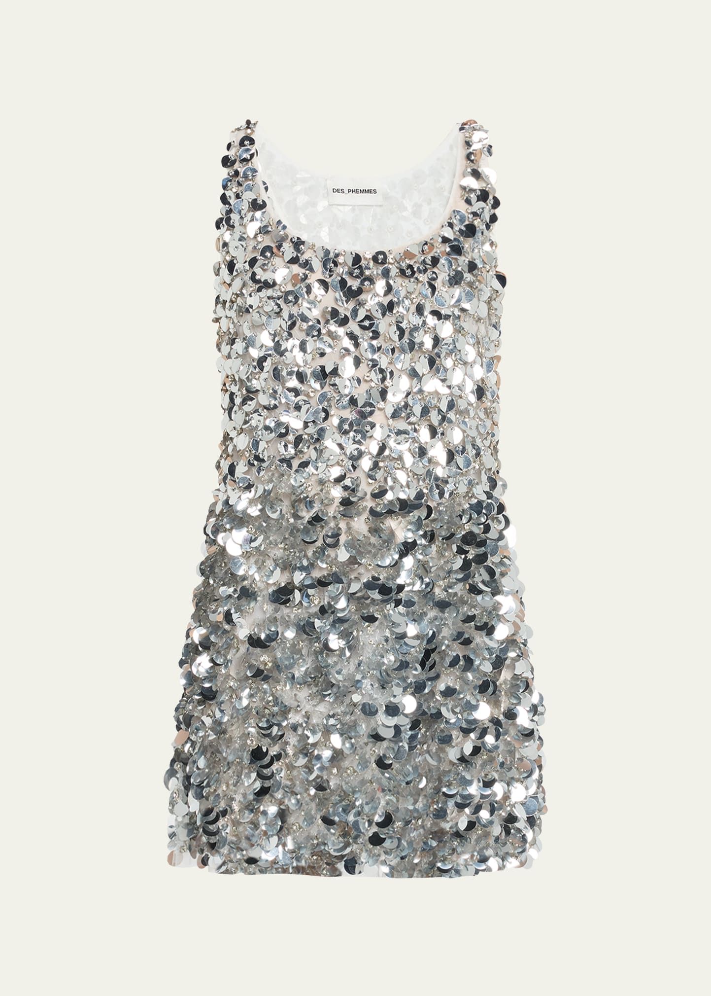 Des Phemmes Tulle Embroidered Mini Slip Dress | Bergdorf Goodman