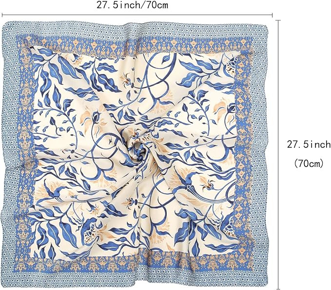 RIIQIICHY Women Head Hair Scarf Like Satin Silk Scarf Sleeping Hair Wrapping Night 27.5" | Amazon (US)