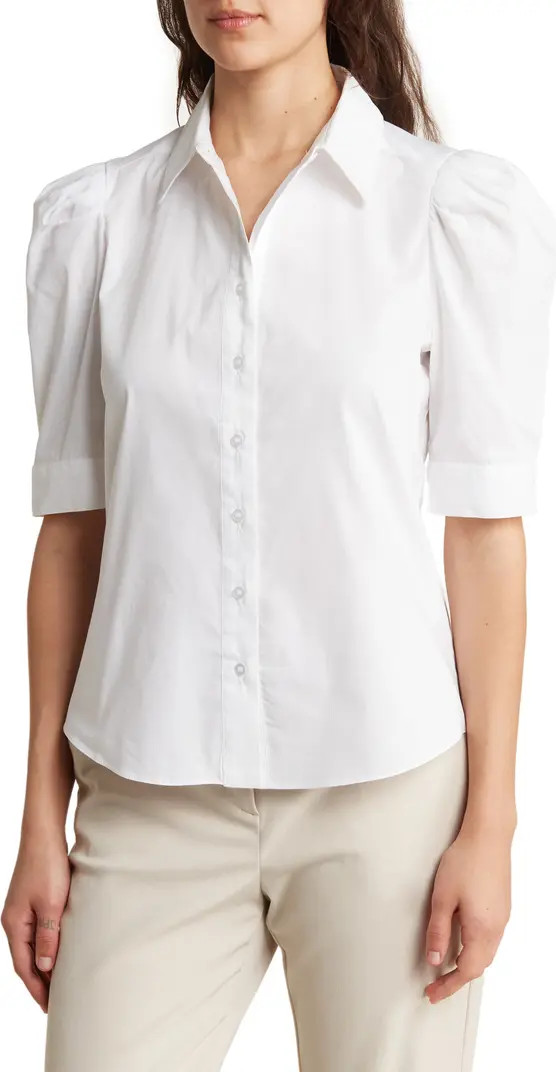 Elbow Sleeve Button Front Shirt | Nordstrom Rack