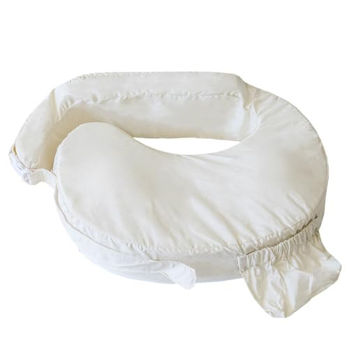 My Brest Friend Deluxe Organic Nursing Pillow 100% Organic Cotton Slipcover Ergonomic Breastfeeding Pillows Supports Both Mom and Baby Breastfeeding Essentials Handy Side Pocket Cream | Amazon (US)