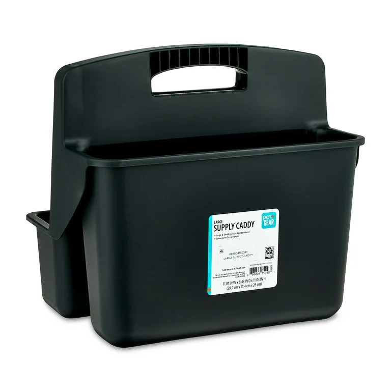 Pen+Gear Large Supply Caddy, Black | Walmart (US)