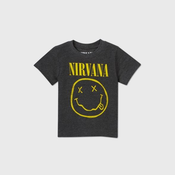Toddler Boys' Nirvana Short Sleeve T-Shirt - Gray | Target