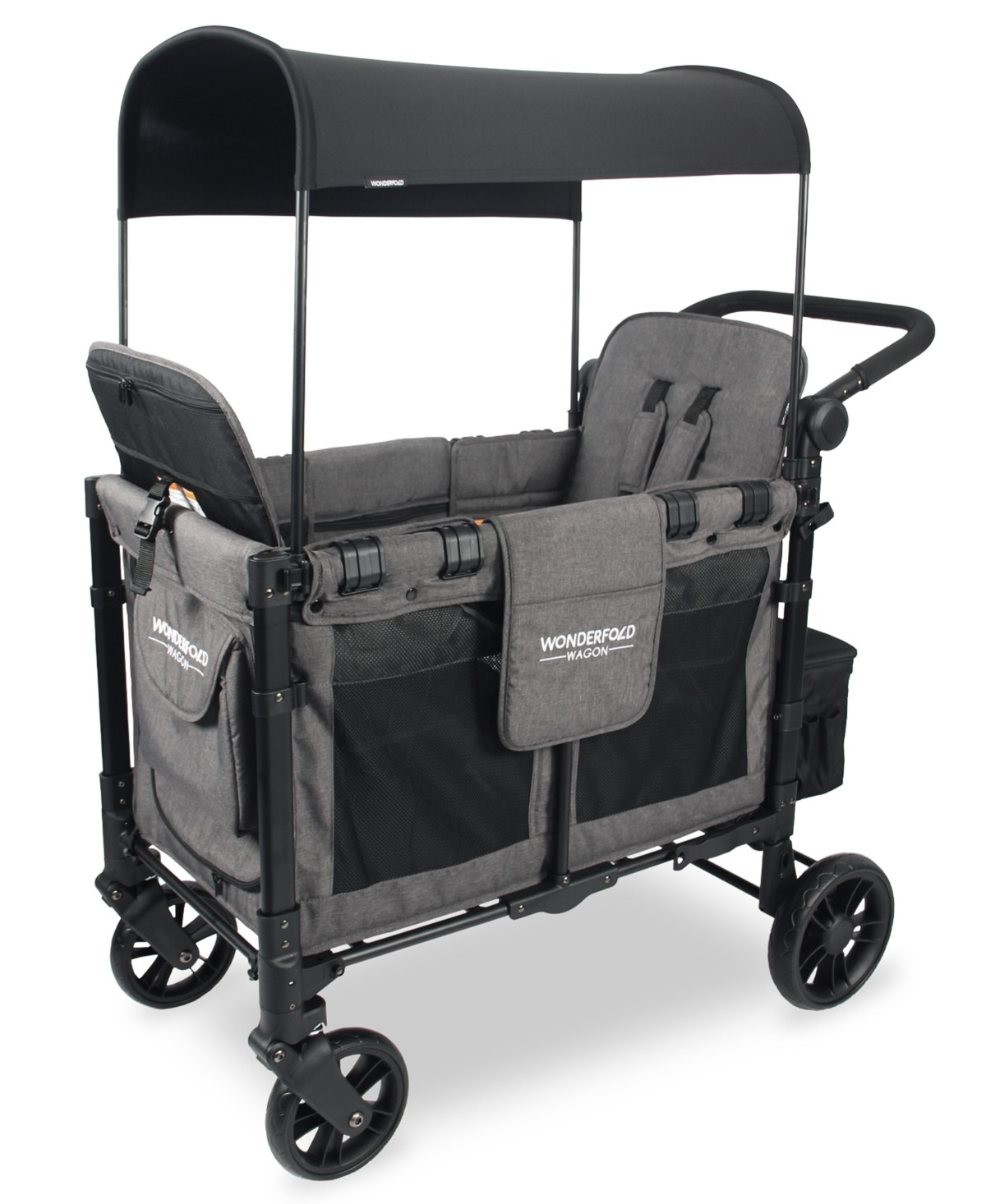 Wonderfold Wagon W2 Elite Front Zippered Double Stroller Wagon - Charcoal Gray | Macy's