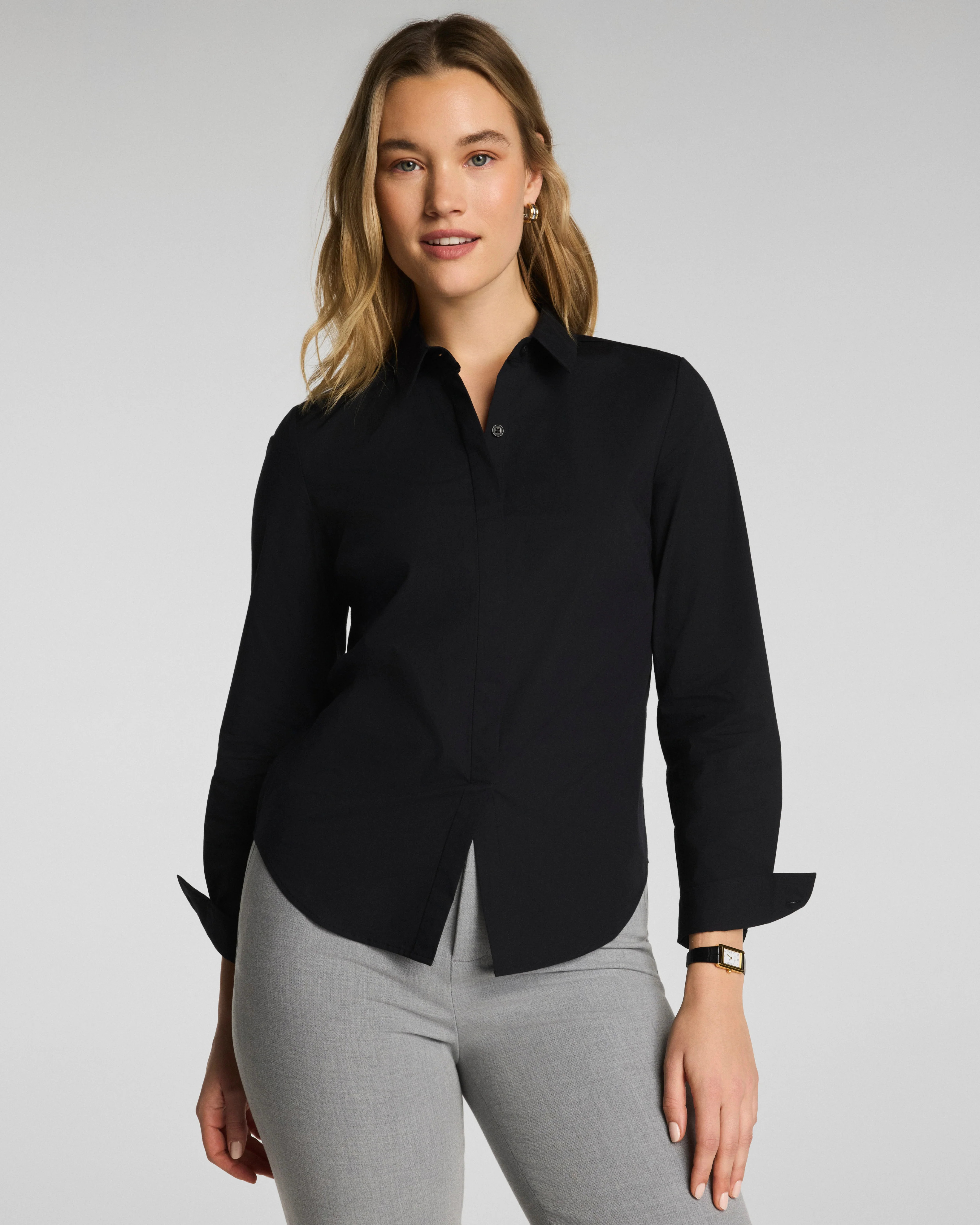 SPANX® Poplin No-Gape Tailored Button Down | Spanx