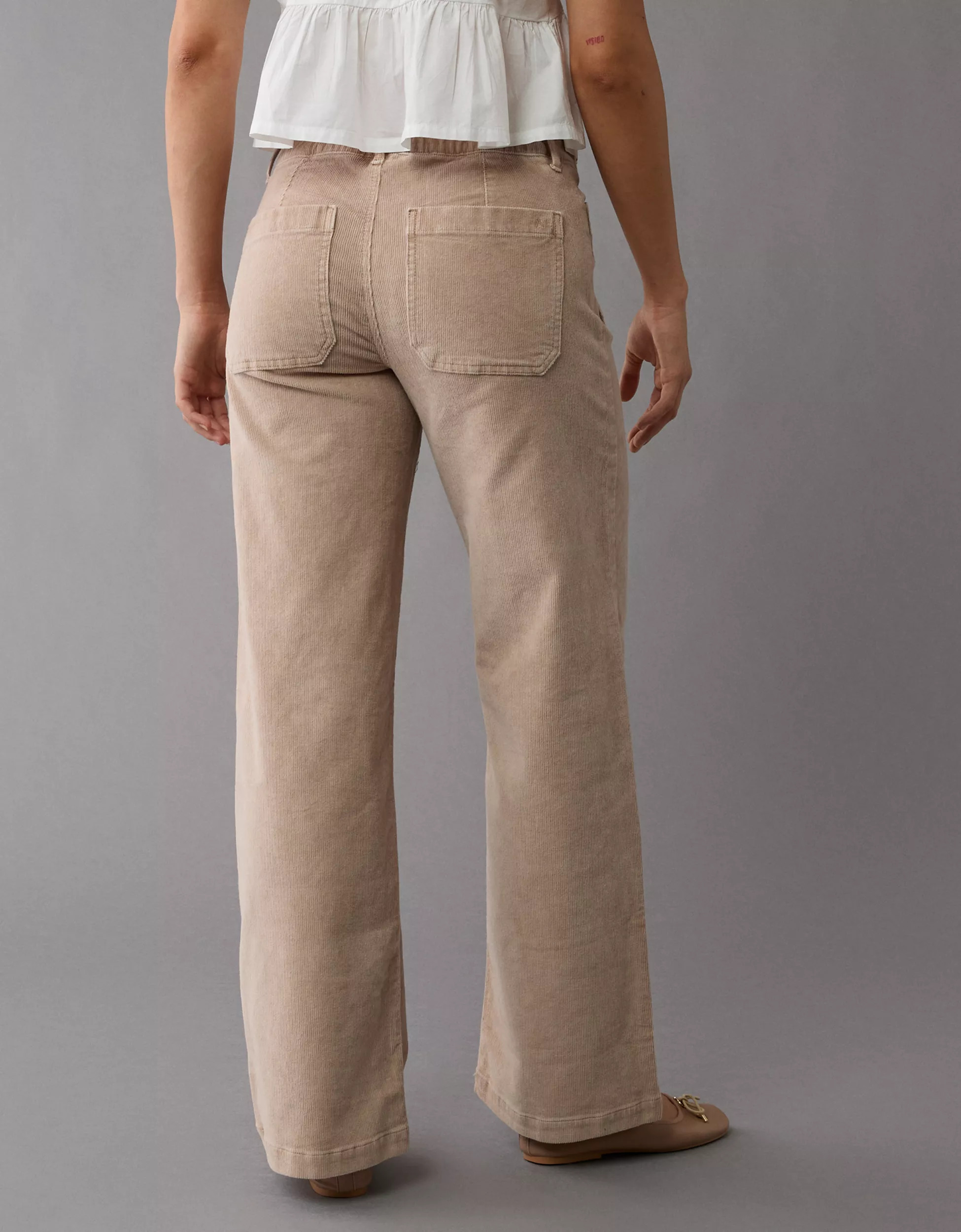 AE Stretch Corduroy Low-Rise Baggy Wide-Leg Pant | American Eagle Outfitters (US & CA)