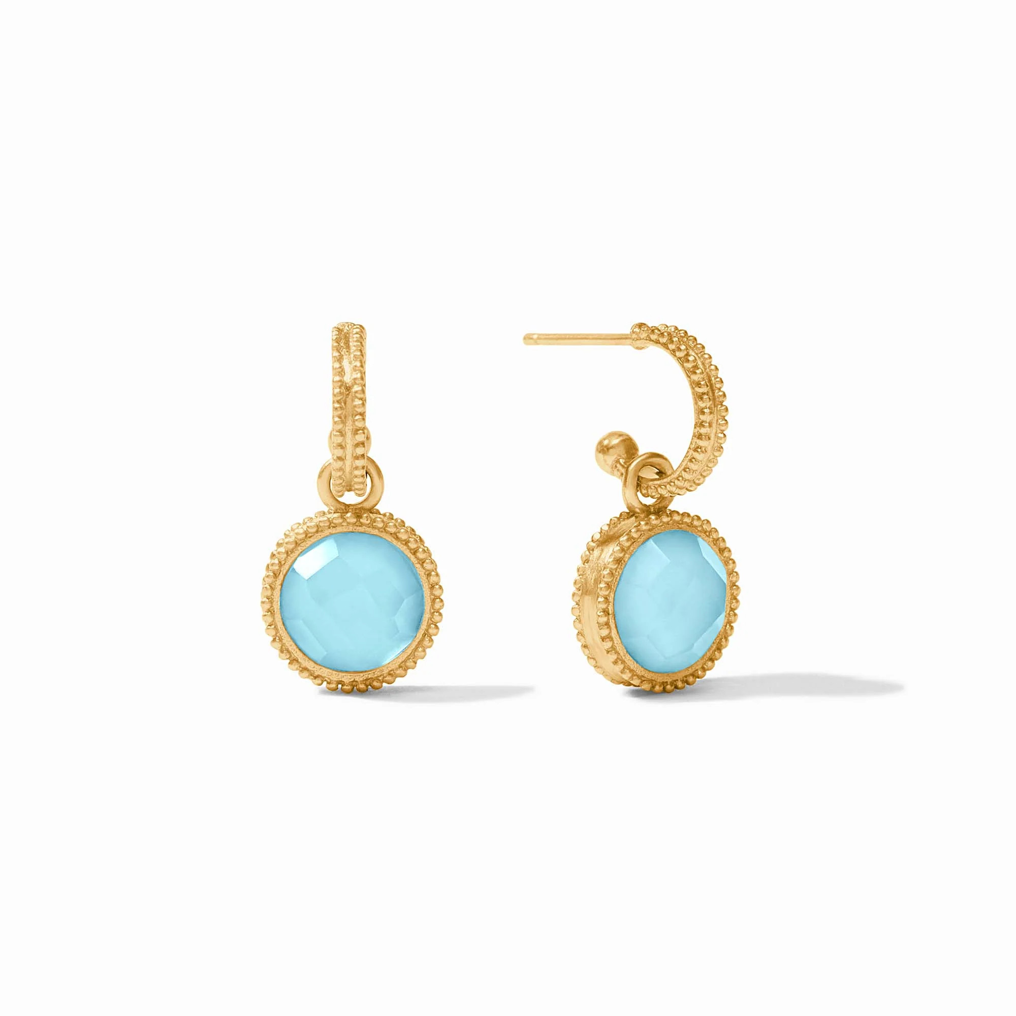 Fleur-de-Lis Charm Hoop Earrings | Julie Vos | Julie Vos