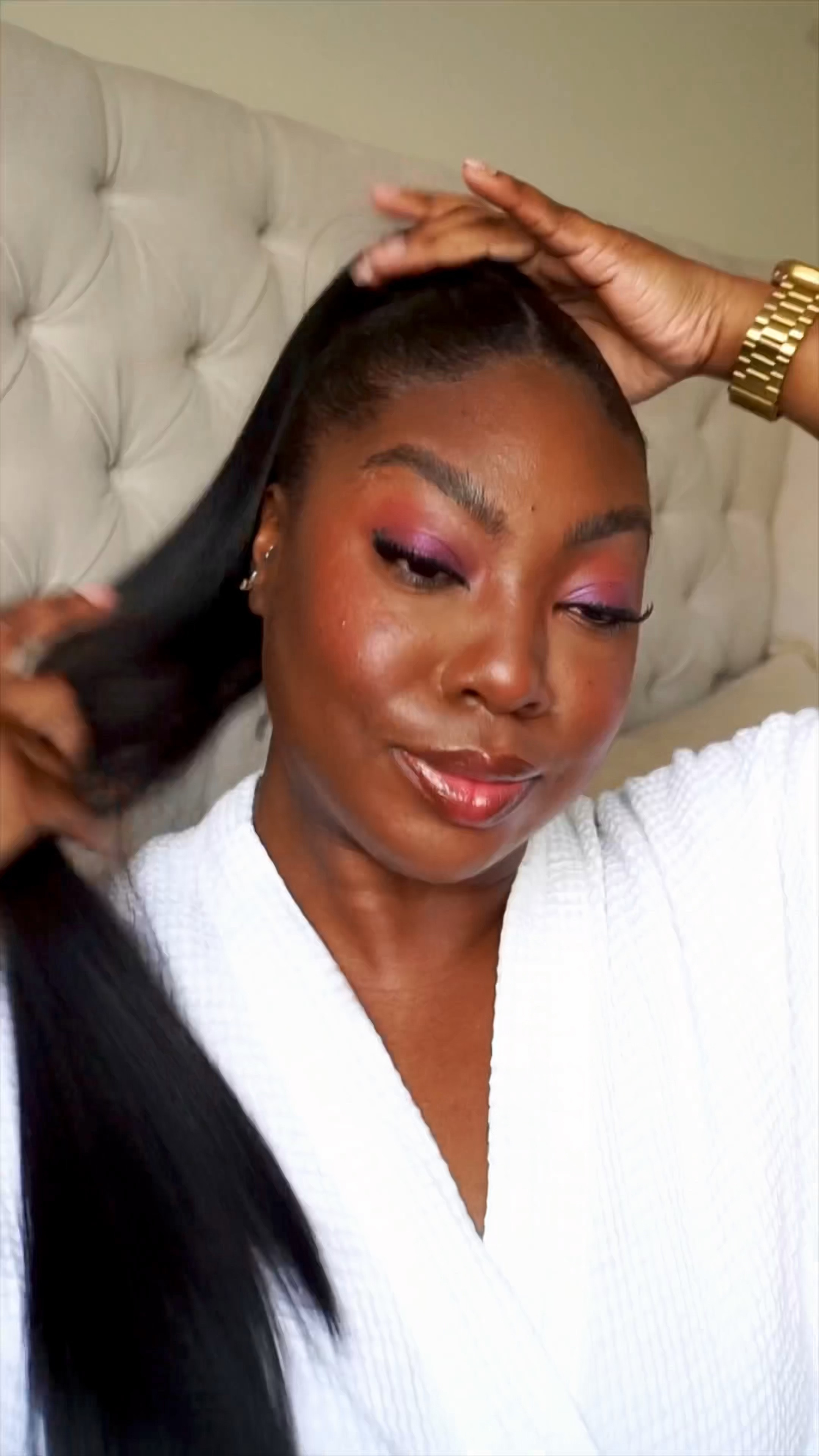 Sleek Bun Middle Part 💅🏾[Save For Later]
Let me show you how I created this 00’s inspired hairstyle from start to finish on blow dried 4C hair.

Tools used:
- Keratin shine straightners @babyliss 
- Laminate spray @avlonuk 
- Hot comb (beauty supply store)
- Hairdressing pomade black & white
- Curl brush @tangleteezer 
- Edge brush @patternbeauty 
- Blasting freeze spray @got2b 
- Supersonic hairdryer @dysonhair 
- Fine tooth tail comb & smoothing brush @amazonuk 
- Net hair wrap @edgeffect 
- Instant ponytail & bang @sensationnel_hair 

#sleekbun #sleekponytail #00saesthetic #hairtutorial #afrohairstyles #hairtrend #ponytailextensions

#LTKeurope #LTKbeauty