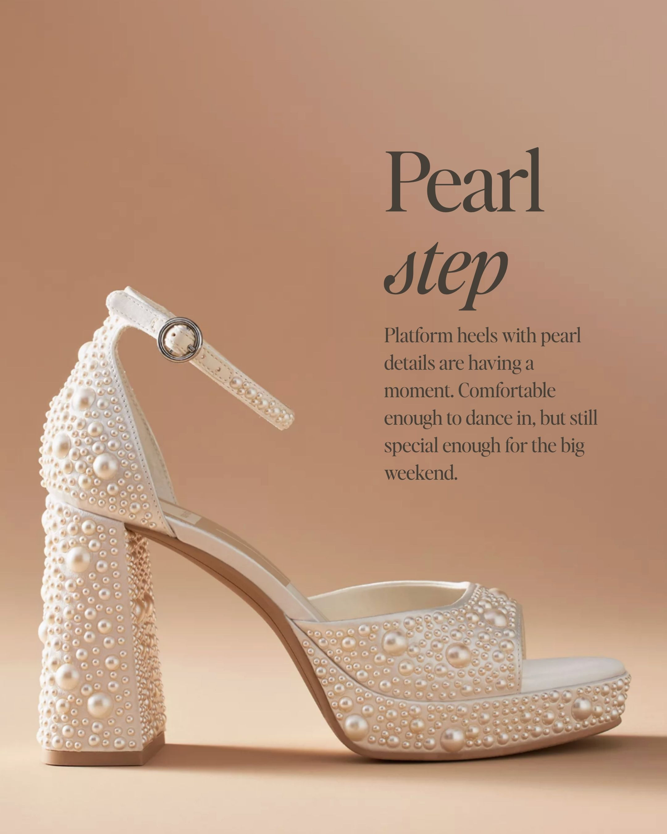 Bridal 2026 trend: pearl wedding shoes 

Platform heels with pearls are everywhere in bridal trends this year. Comfortable, chic, and perfect for engagement outfits and wedding weekend looks. 

 #LTKWedding