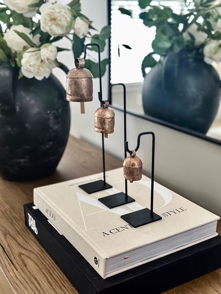 Love this set of 3 vintage bells with stand. They can be used all year round and hung with or without the jute rope. 
#bedroomdecor #bedroomstyling 

#LTKsalealert #LTKhome
