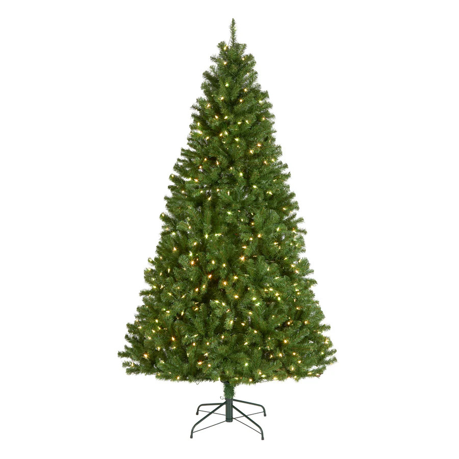 7.5 ft. Pre-Lit North Valley Spruce Tree with PowerConnect Light Parade LED Lights | National Tree Company