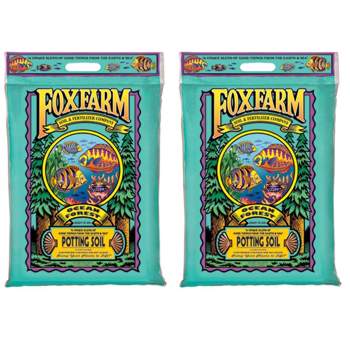 Foxfarm FX14053 Ocean Forest Plant Garden PH Adjusted 12 Quarts Potting Soil Blend Mix for Contai... | Amazon (US)