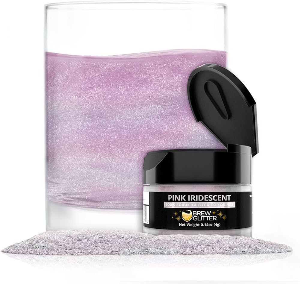 Brew Glitter (1x 4g Jar) | Edible Glitter for Drinks, Cocktails, Beer, Garnish & Beverages (Pink ... | Amazon (US)