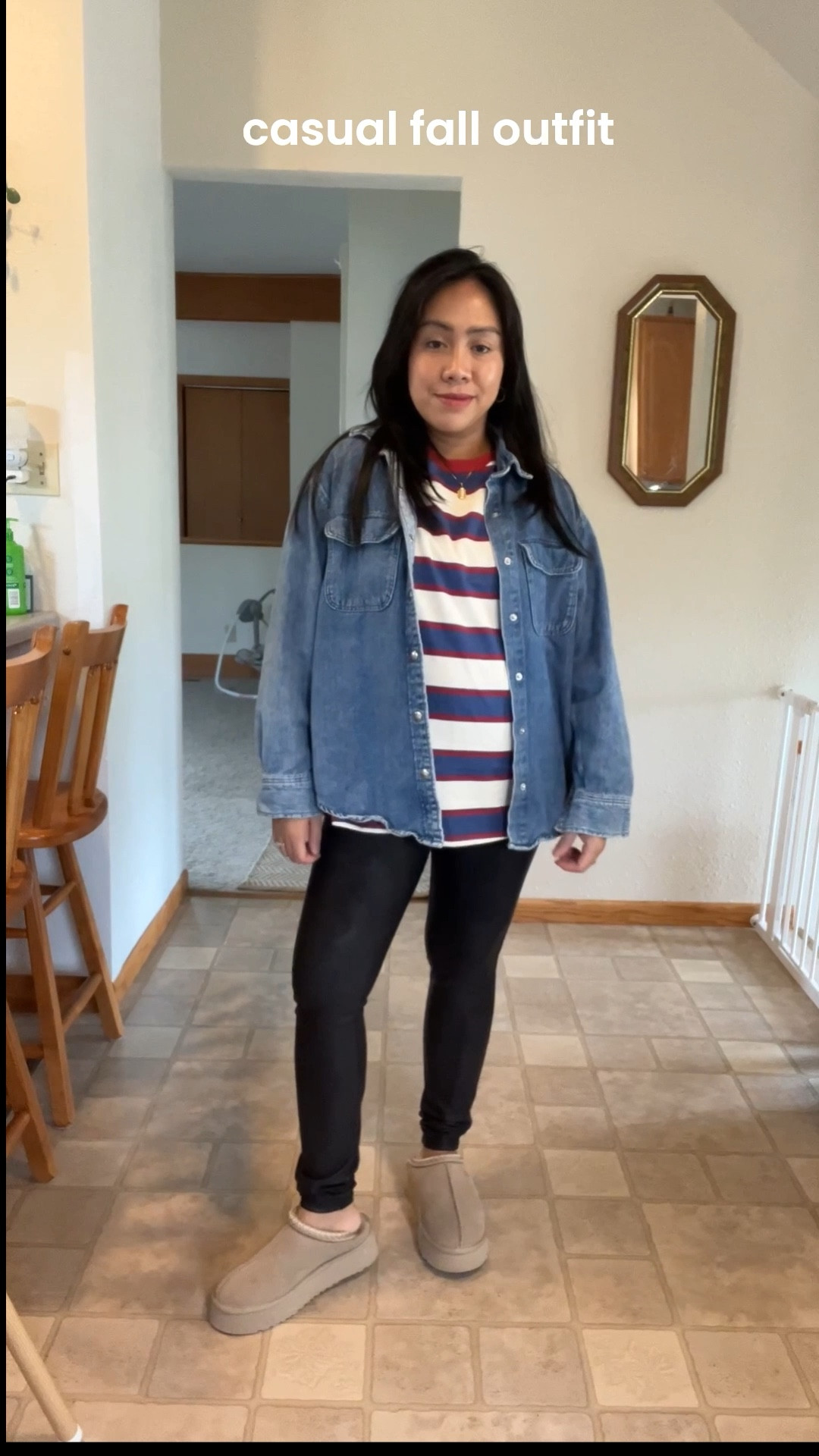 A casual summer to fall transition outfit. My current styling obsession is stripes + denim. Such a simple and classic yet fun combination to try this fall! Shirt is from Amazon. 

#LTKFindsUnder50 #LTKMidsize #LTKStyleTip