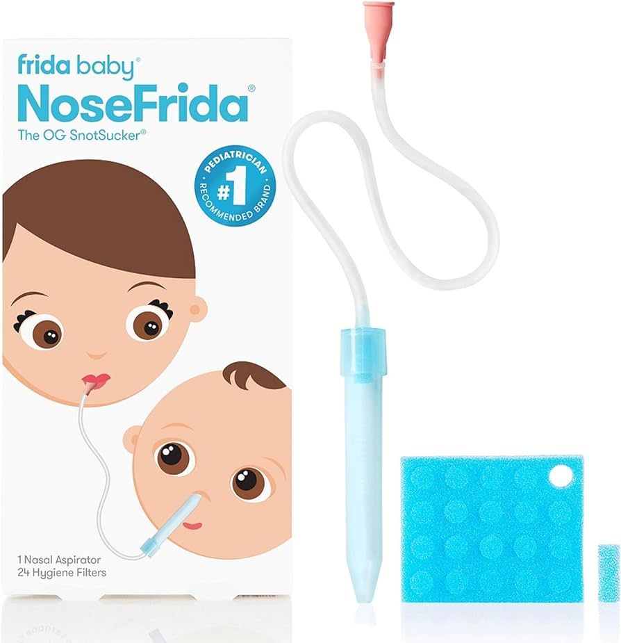 Frida Baby NoseFrida SnotSucker Nasal Aspirator for Baby, Baby Nose Sucker with 24 Extra Hygiene ... | Amazon (US)