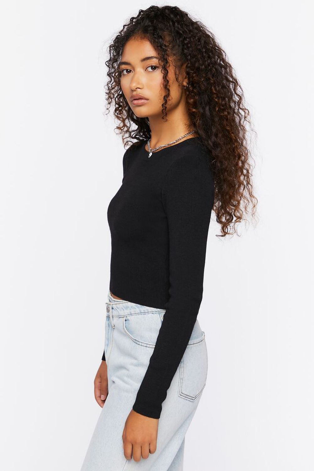 Fitted Rib-Knit Sweater | Forever 21 | Forever 21 (US)