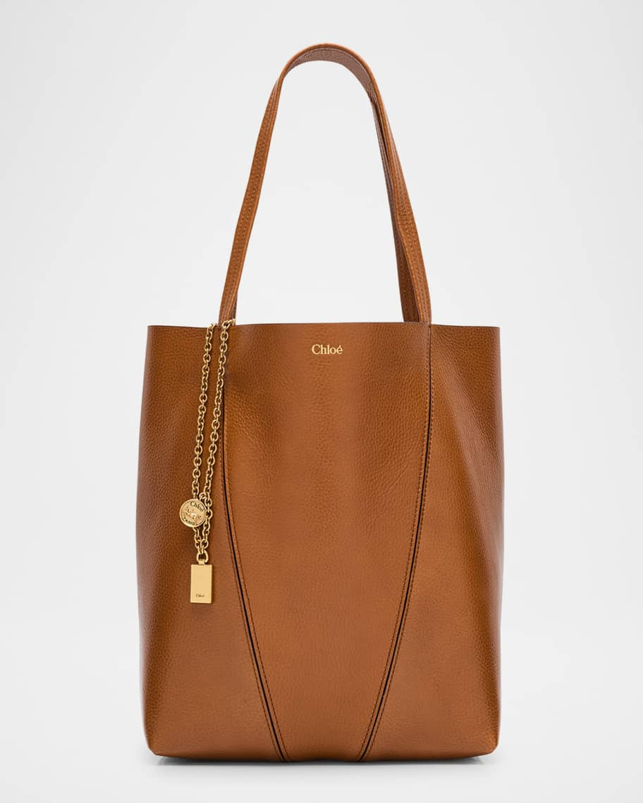 Chloe Spin Medium Tote Bag in Leather | Neiman Marcus
