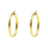 Gold Huggie Thick Hoop Earrings - Gold Hoop Earrings - 14K Gold Hoops - Huggie Earrings - Gift for D | Amazon (US)