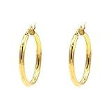 Gold Huggie Thick Hoop Earrings - Gold Hoop Earrings - 14K Gold Hoops - Huggie Earrings - Gift for D | Amazon (US)
