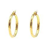 Gold Huggie Thick Hoop Earrings - Gold Hoop Earrings - 14K Gold Hoops - Huggie Earrings - Gift for D | Amazon (US)