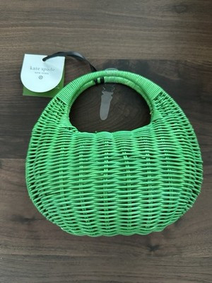 Kate Spade New York x Target Green Wicker Crescent Bag NEW! Purse Tote | eBay US