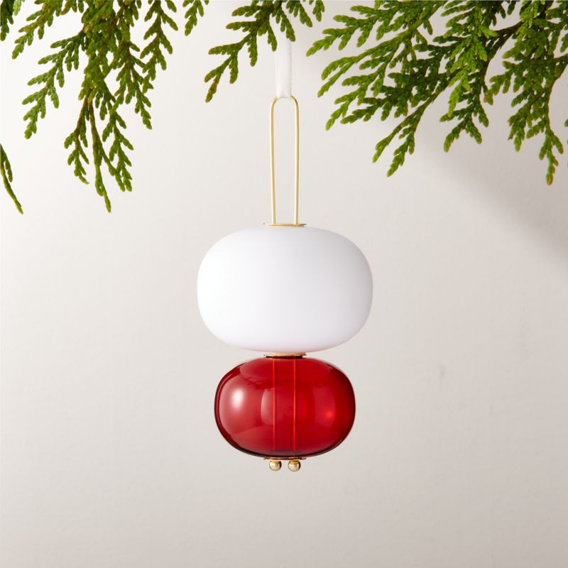 Kalino Red Glass Christmas Tree Ornament 7" | CB2 | CB2