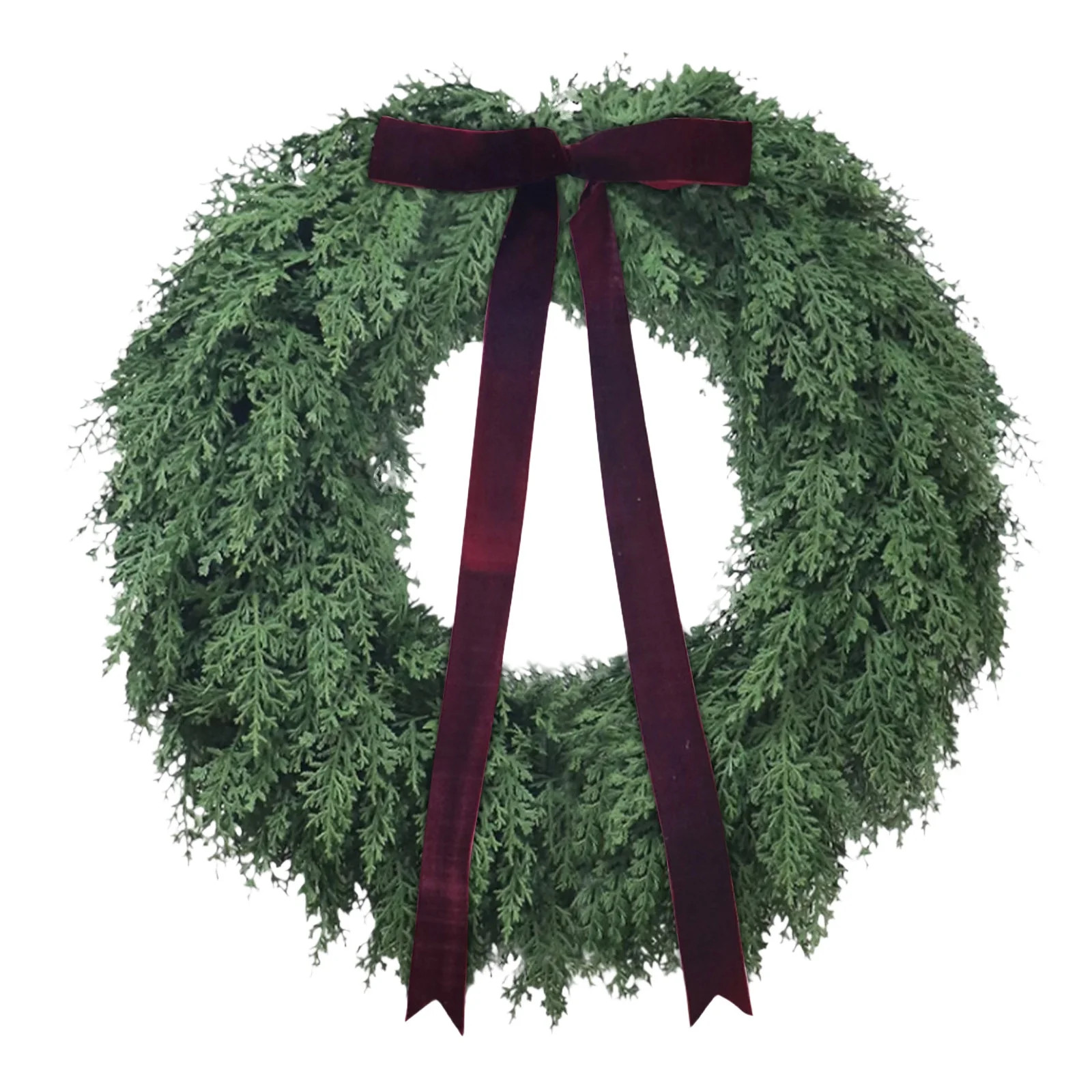 Evergreen Natural Feel Norfolk Artificial Christmas Wreath, Green, 20", by My_Texas_House | Walmart (US)