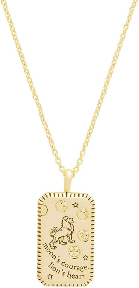 Wanderlust + Co Lion Heart Gold Necklace 14K Gold Plated Hypoallergenic Jewelry Shower-safe | Amazon (US)