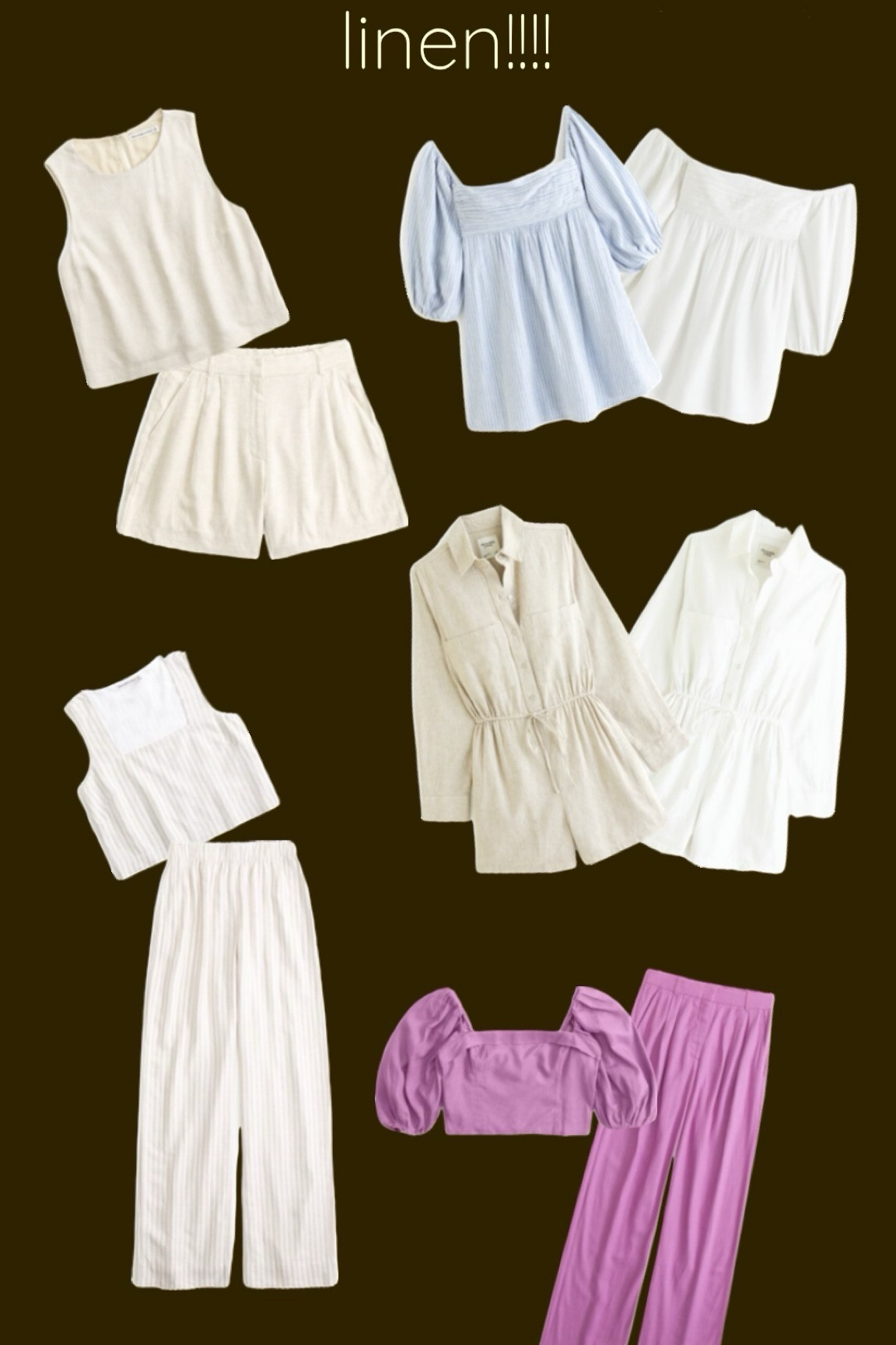 Abercrombie linen for both spring & summer 🌼🌿🌸